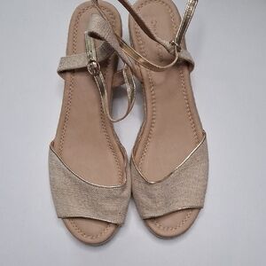 Charter Club Gold and Tan Women's Sandals